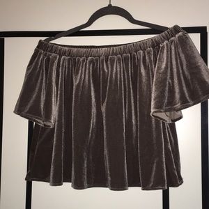 Anthropologie velvet top